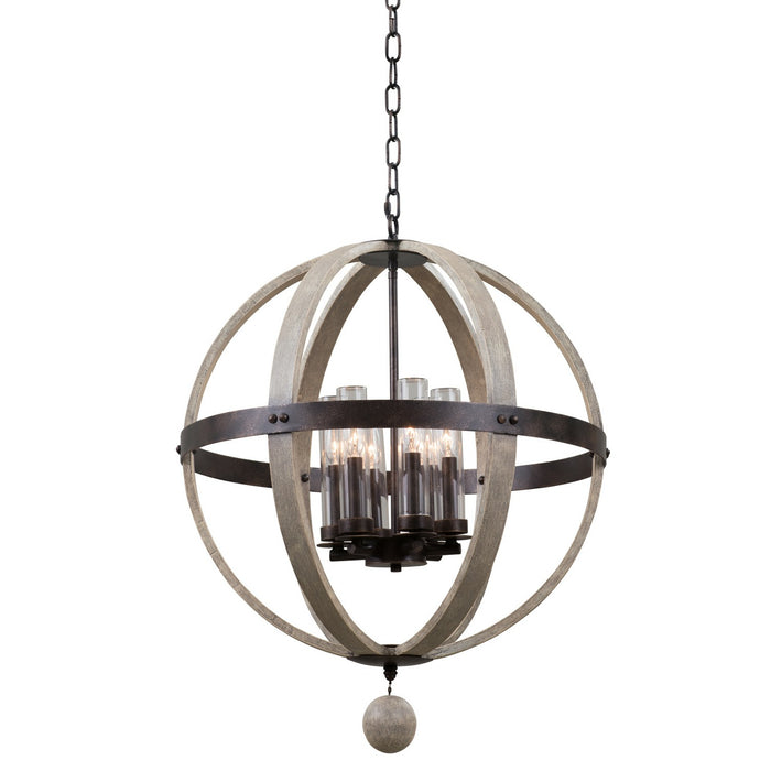 Kalco 404651FG Six Light Outdoor Pendant, Florence Gold