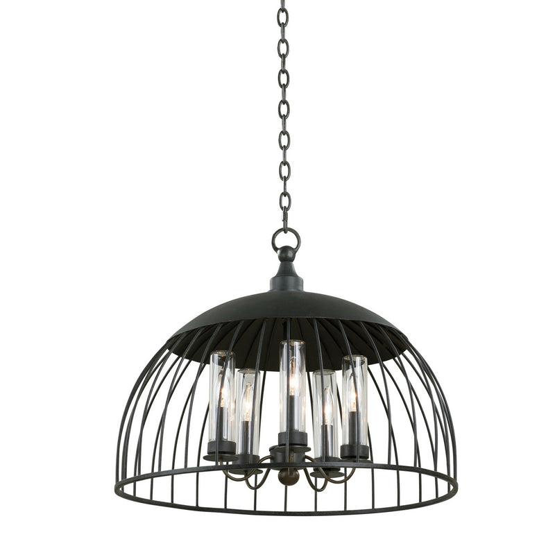 Kalco 404750NI Five Light Pendant, Natural Iron