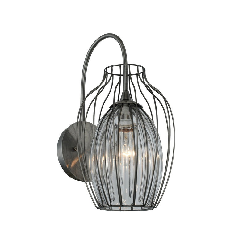 Kalco 404820CM One Light Wall Sconce, Chemical Stainless Steel
