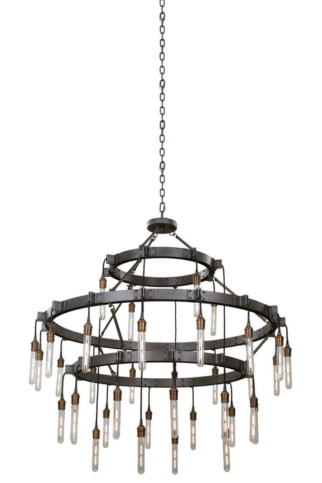 Kalco 506274MGM 36 Light Chandelier, Matte Gun Metal