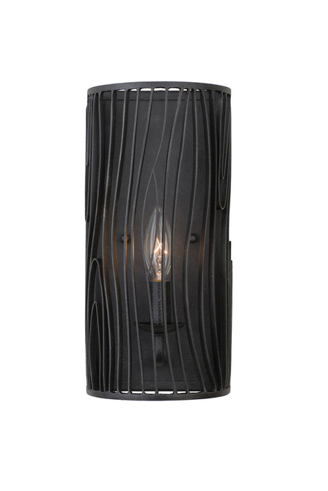 Kalco 507520BI One Light Wall Sconce, Black Iron