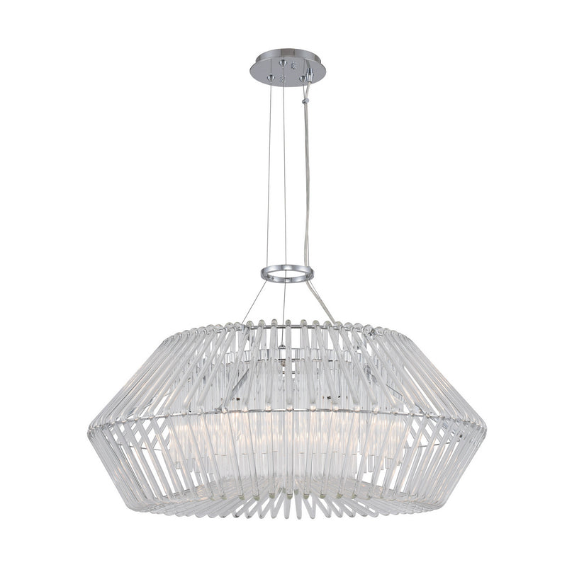 Kalco 508452CH Six Light Pendant, Chrome