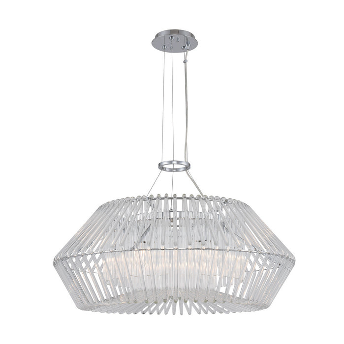 Kalco 508452CH Six Light Pendant, Chrome