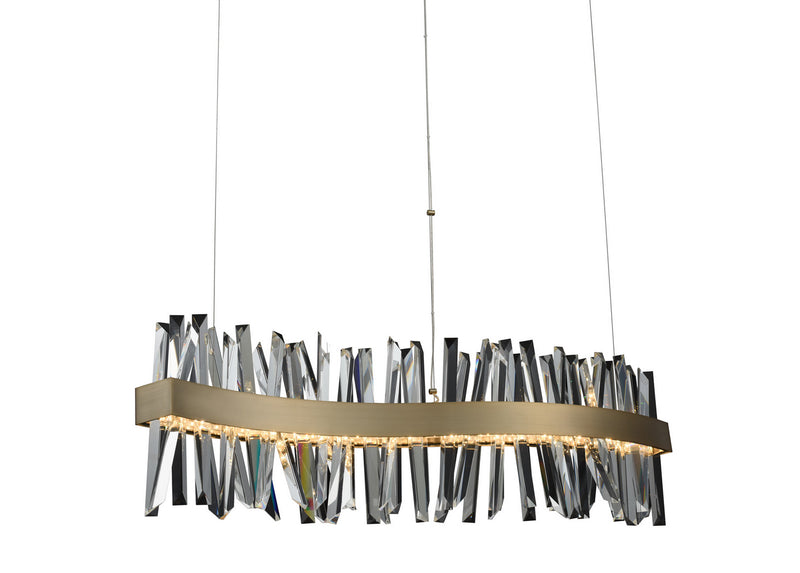 Allegri 030250-038 LED Island Pendant, Brushed Champagne Gold