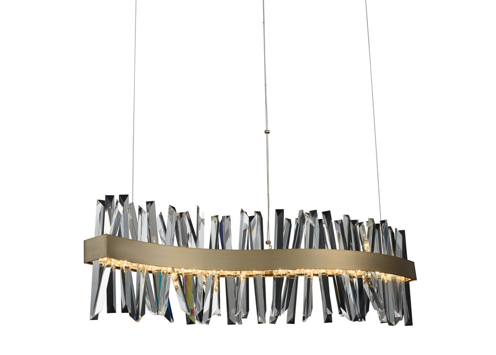 Allegri 030250-038 LED Island Pendant, Brushed Champagne Gold