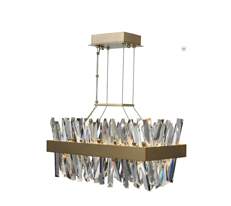 Allegri 030251-038 LED Island Pendant, Brushed Champagne Gold