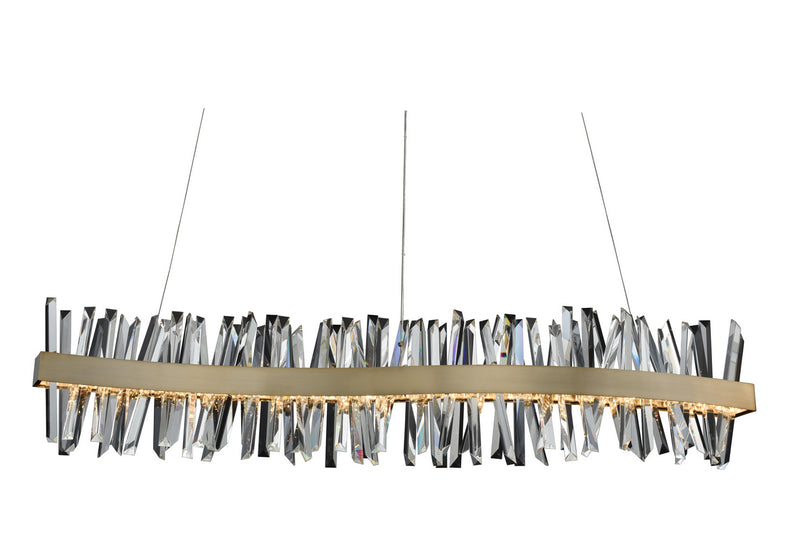 Allegri 030258-038 LED Island Pendant, Brushed Champagne Gold