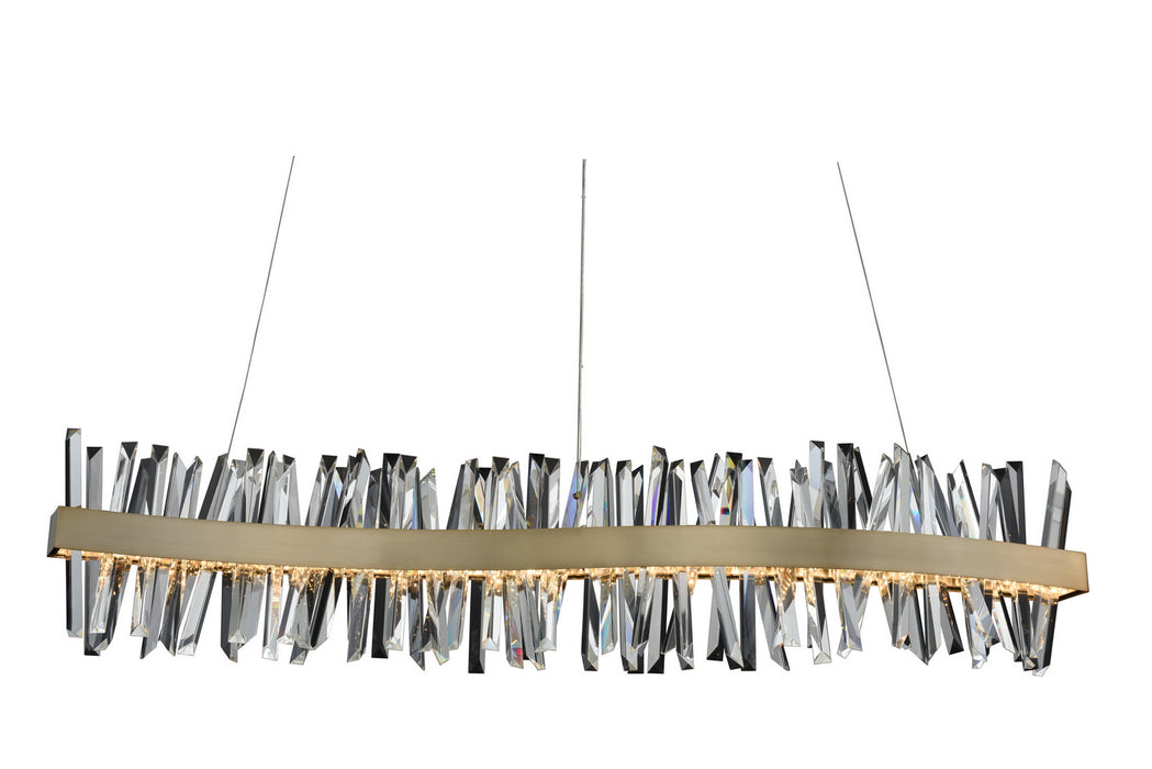 Allegri 030258-038 LED Island Pendant, Brushed Champagne Gold