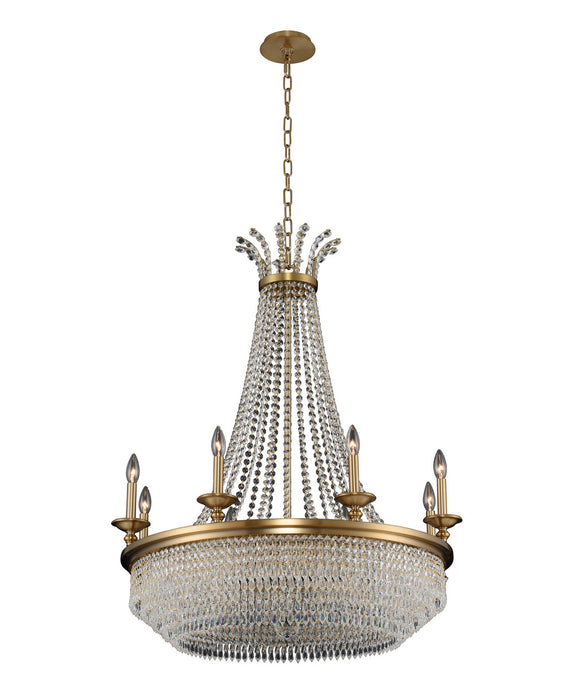 Allegri 033971-044-FR001 Eight Light Chandelier, Winter Brass