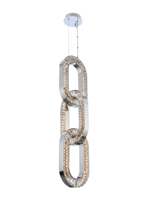 Allegri 034350-010-FR001 LED Foyer Pendant, Chrome
