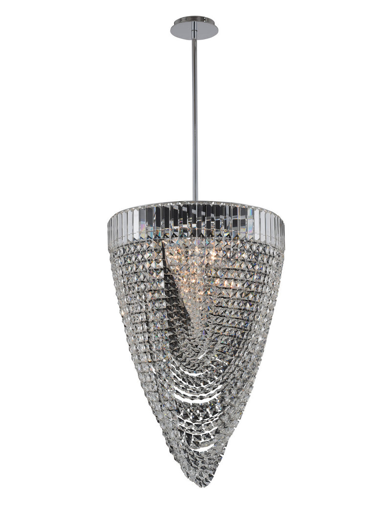 Allegri 035350-010-FR001 12 Light Foyer Pendant, Chrome