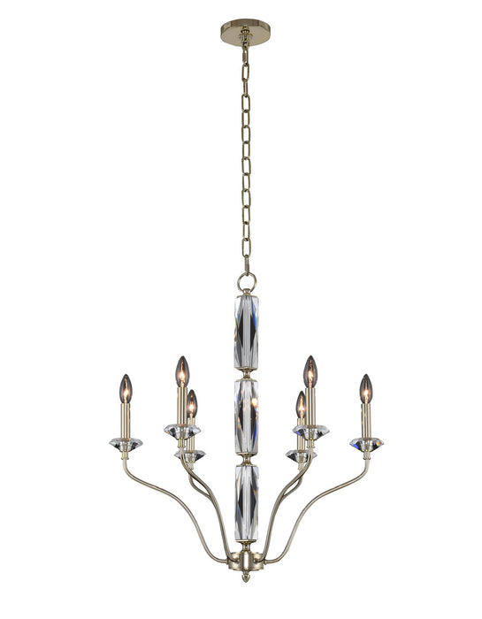 Allegri 035670-041-FR001 Six Light Chandelier, Champagne Gold
