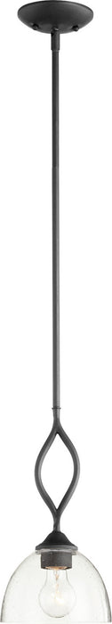 Quorum 3050-69 One Light Pendant, Textured Black