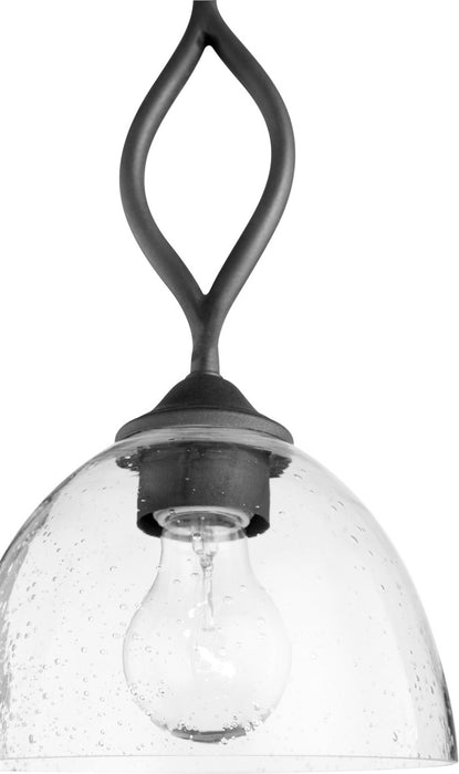 Quorum 3050-69 One Light Pendant, Textured Black