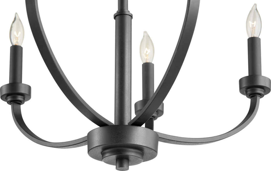 Quorum 6160-5-69 Five Light Chandelier, Textured Black