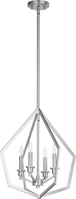 Quorum 699-4-65 Four Light Pendant, Satin Nickel