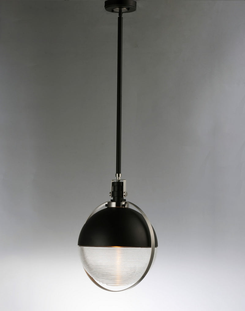 Maxim 10080CLBKSN LED Pendant, Black / Satin Nickel