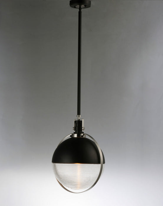 Maxim 10080CLBKSN LED Pendant, Black / Satin Nickel