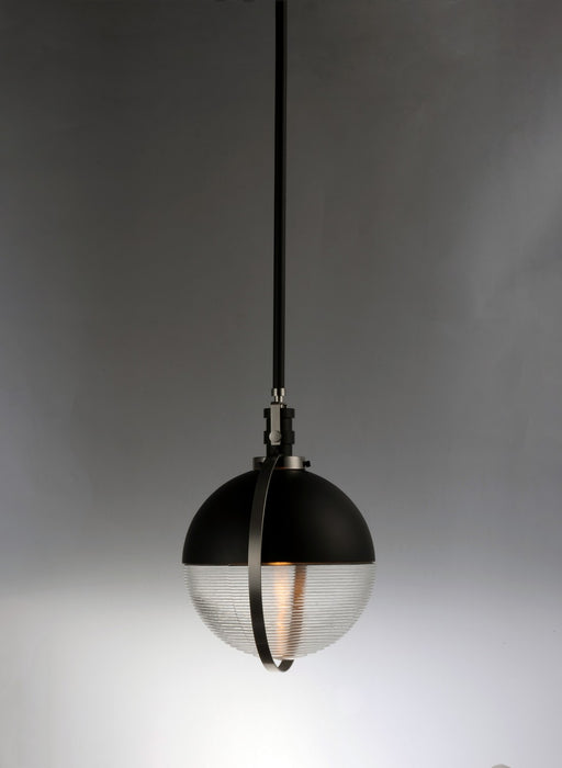 Maxim 10080CLBKSN LED Pendant, Black / Satin Nickel