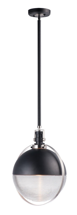 Maxim 10080CLBKSN LED Pendant, Black / Satin Nickel