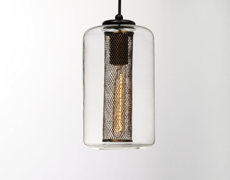 Maxim 10088CLBKSBR One Light Pendant, Black / Satin Brass