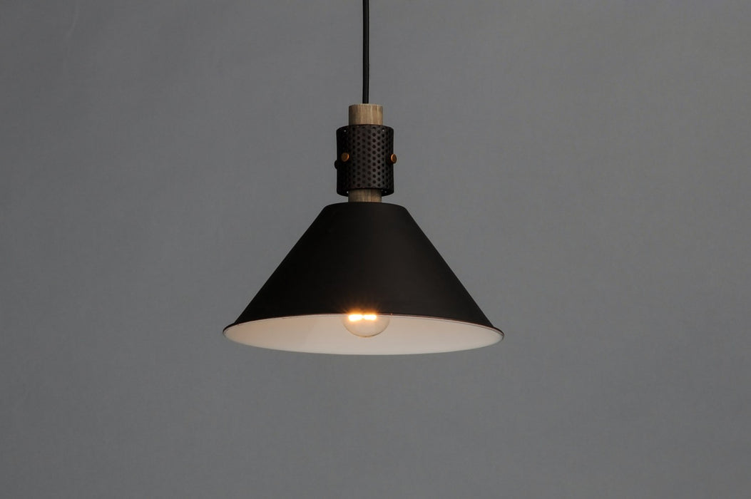 Maxim 10089OIWWD One Light Pendant, Oil Rubbed Bronze / Weathered Wood