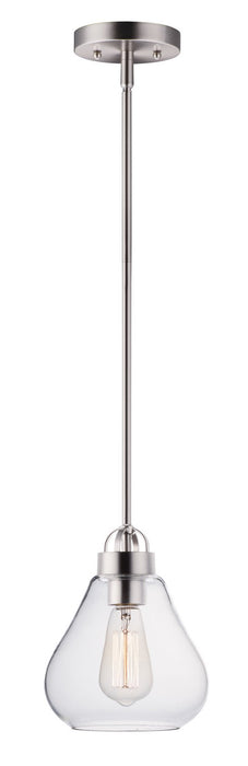 Maxim 10091CLSN One Light Pendant, Satin Nickel