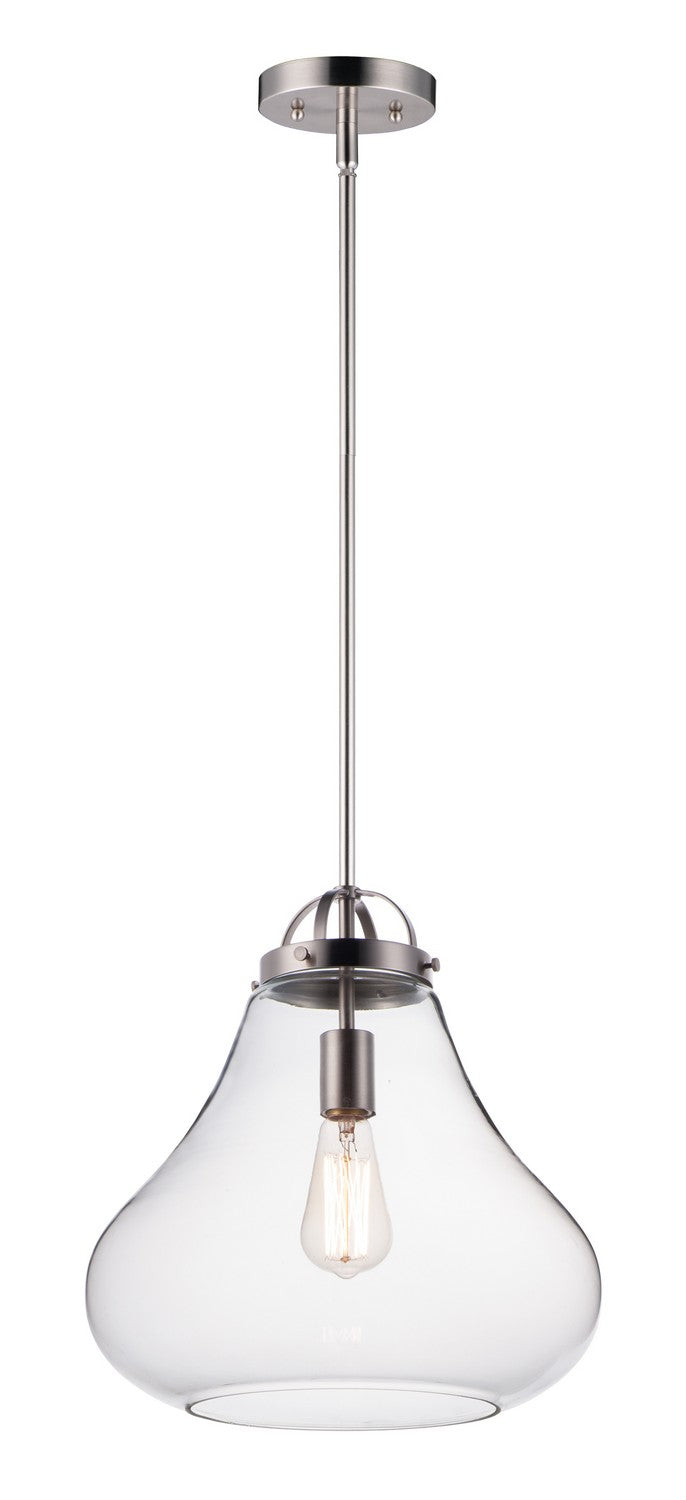 Maxim 10093CLSN One Light Pendant, Satin Nickel