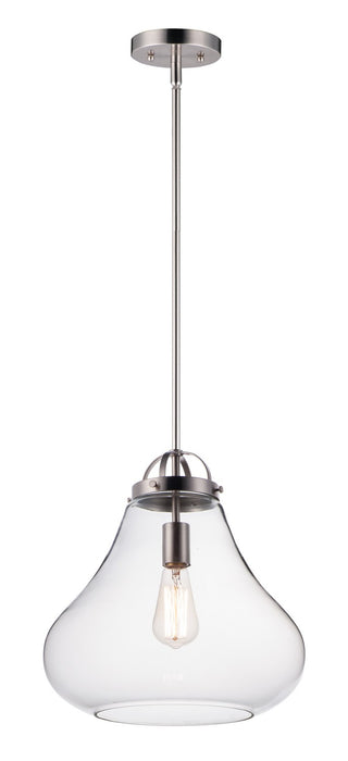Maxim 10093CLSN One Light Pendant, Satin Nickel