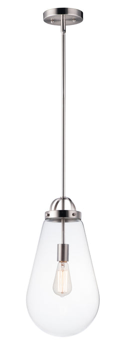 Maxim 10095CLSN One Light Pendant, Satin Nickel