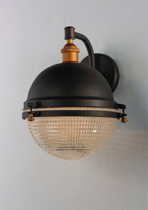 Maxim 10186OIAB One Light Outdoor Wall Lantern, Oil Rubbed Bronze / Antique Brass