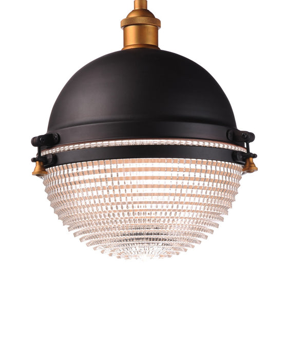 Maxim 10187OIAB One Light Outdoor Pendant, Oil Rubbed Bronze / Antique Brass