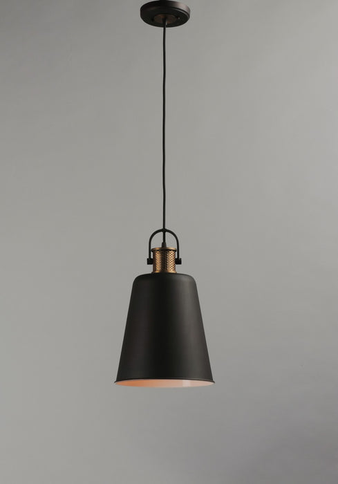 Maxim 10085OIAB One Light Pendant, Oil Rubbed Bronze / Antique Brass