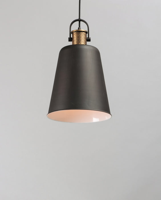 Maxim 10085OIAB One Light Pendant, Oil Rubbed Bronze / Antique Brass