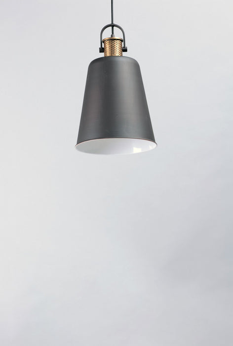 Maxim 10085OIAB One Light Pendant, Oil Rubbed Bronze / Antique Brass