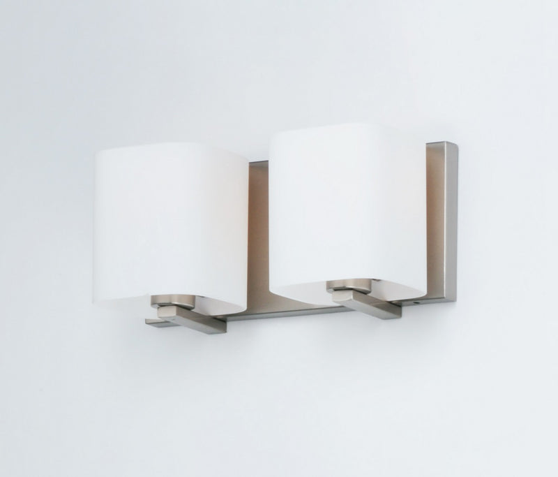 Maxim 11252SWSN Two Light Bath Vanity, Satin Nickel