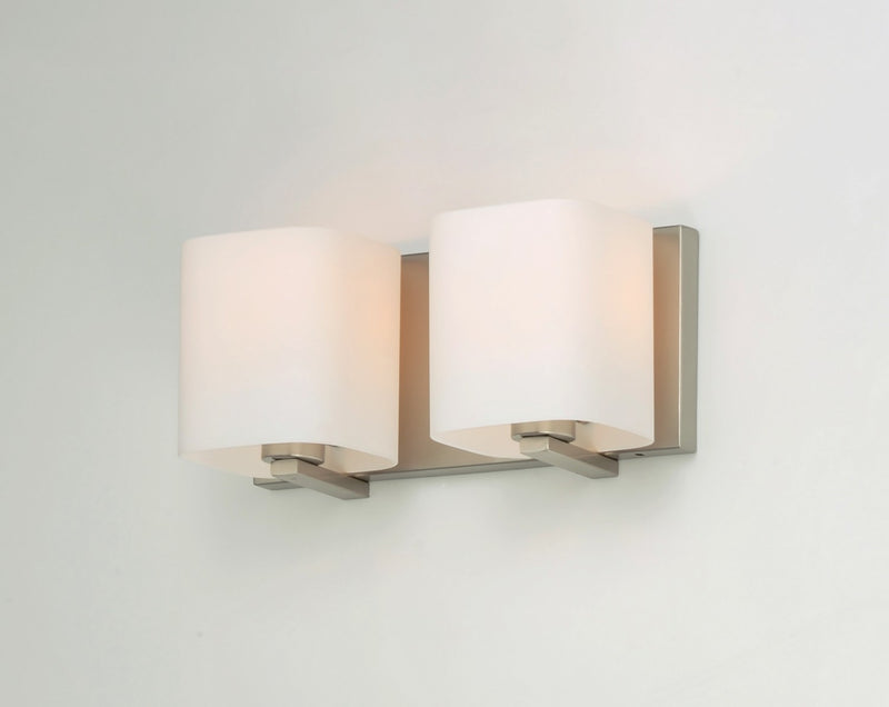 Maxim 11252SWSN Two Light Bath Vanity, Satin Nickel
