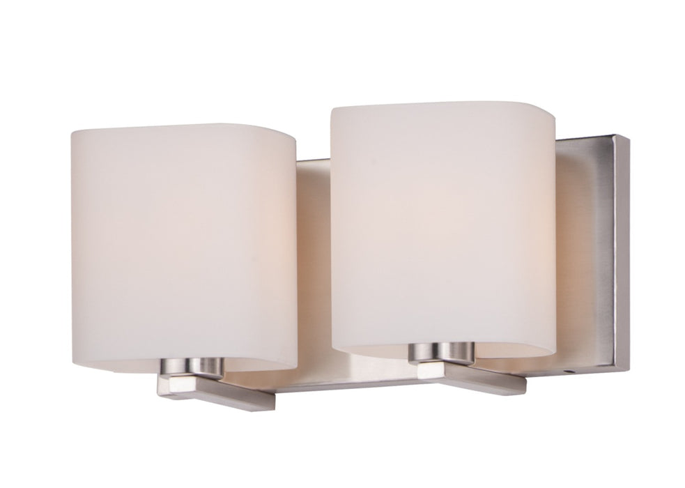 Maxim 11252SWSN Two Light Bath Vanity, Satin Nickel