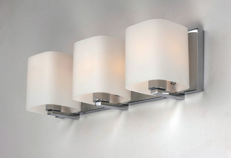 Maxim 11253SWPC Three Light Bath Vanity, Polished Chrome