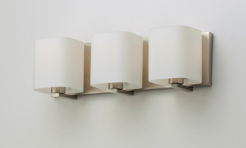 Maxim 11253SWSN Three Light Bath Vanity, Satin Nickel