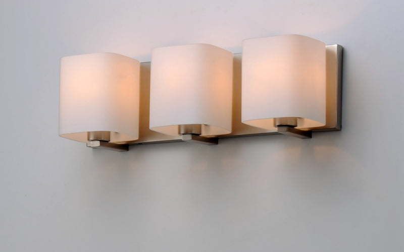 Maxim 11253SWSN Three Light Bath Vanity, Satin Nickel