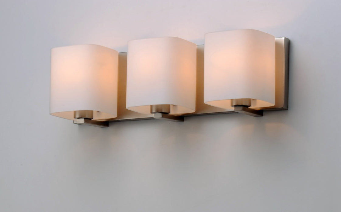 Maxim 11253SWSN Three Light Bath Vanity, Satin Nickel
