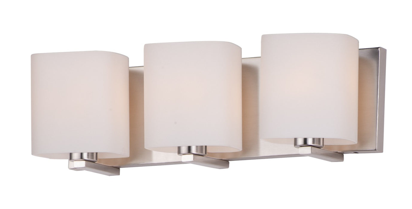 Maxim 11253SWSN Three Light Bath Vanity, Satin Nickel