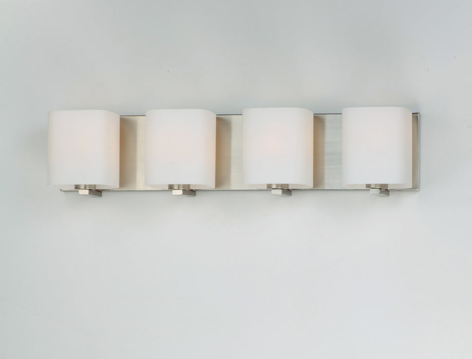Maxim 11254SWSN Four Light Bath Vanity, Satin Nickel