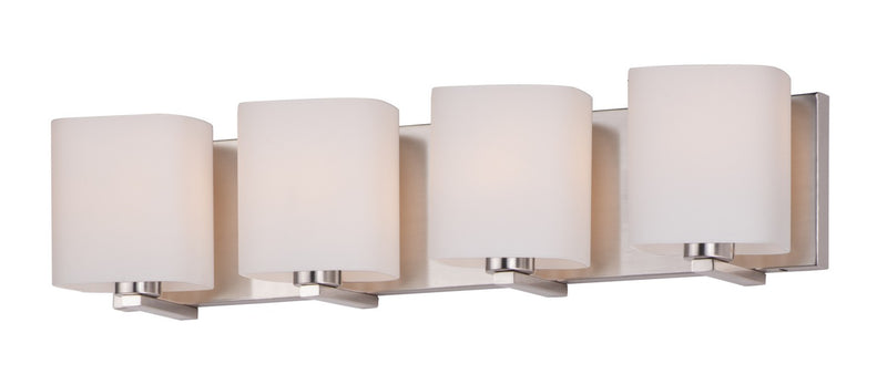 Maxim 11254SWSN Four Light Bath Vanity, Satin Nickel