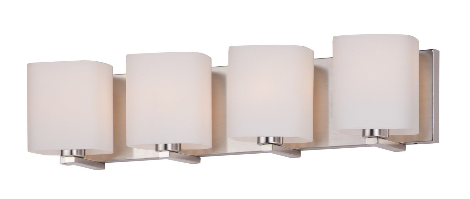 Maxim 11254SWSN Four Light Bath Vanity, Satin Nickel
