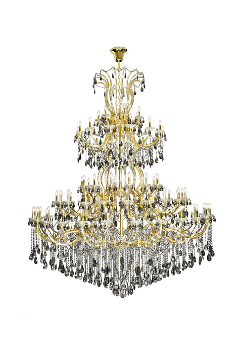 Elegant Lighting 2803G120G-SS/RC 84 Light Chandelier, Gold