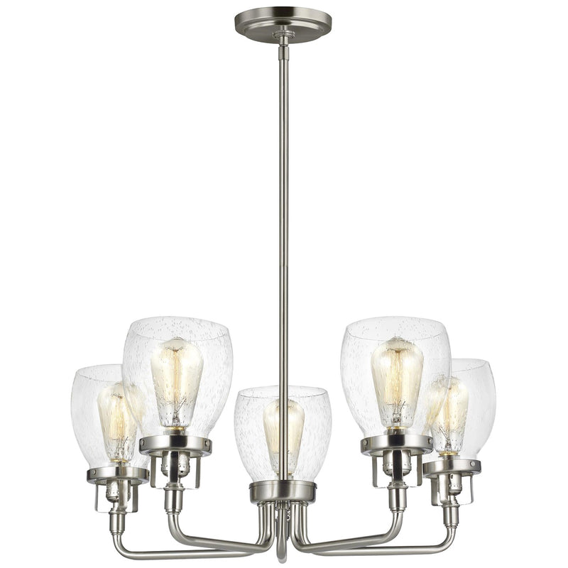 Generation Lighting 3214505-962 Five Light Chandelier, Brushed Nickel