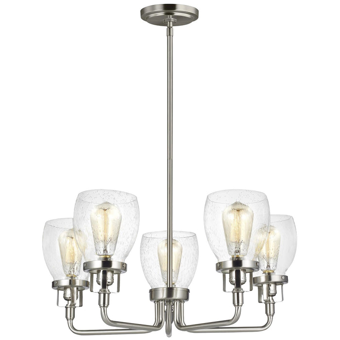 Generation Lighting 3214505-962 Five Light Chandelier, Brushed Nickel