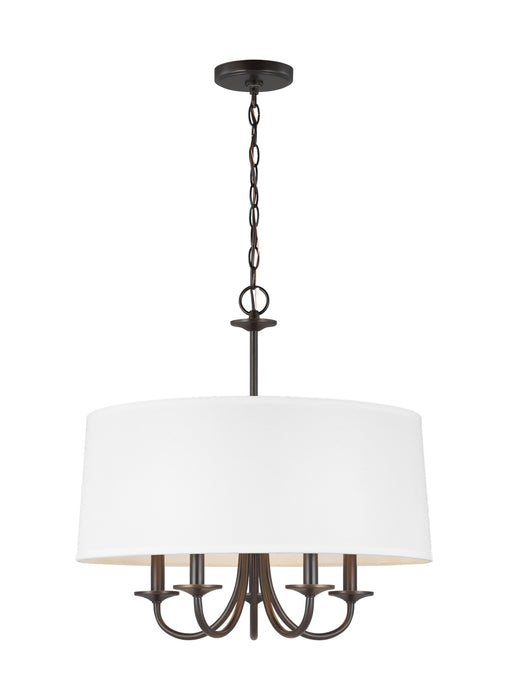Generation Lighting 3320205-710 Five Light Chandelier, Bronze